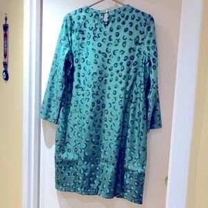 Green Sequin Leopard Print Dress